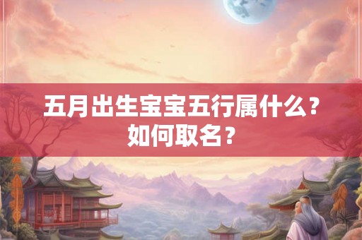 五月出生宝宝五行属什么？如何取名？