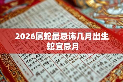 2026属蛇最忌讳几月出生 蛇宜忌月 2026属蛇最忌讳几月出生 蛇宜忌月