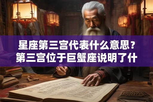 星座第三宫代表什么意思？第三宫位于巨蟹座说明了什么？