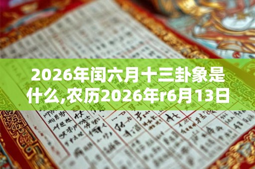 2026年闰六月十三卦象是什么,农历2026年r6月13日卦象