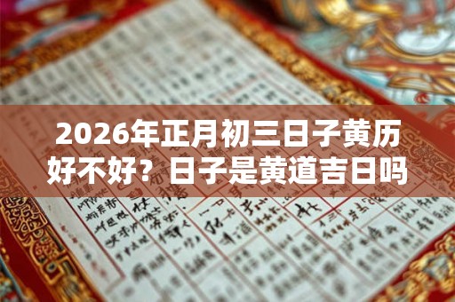 2026年正月初三日子黄历好不好？日子是黄道吉日吗？
