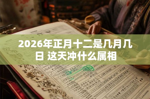 2026年正月十二是几月几日 这天冲什么属相