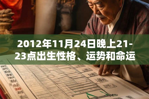 2012年11月24日晚上21-23点出生性格、运势和命运