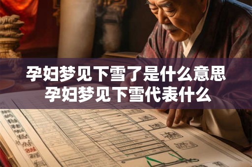 孕妇梦见下雪了是什么意思 孕妇梦见下雪代表什么 孕妇梦见下雪了是什么意思 孕妇梦见下雪代表什么