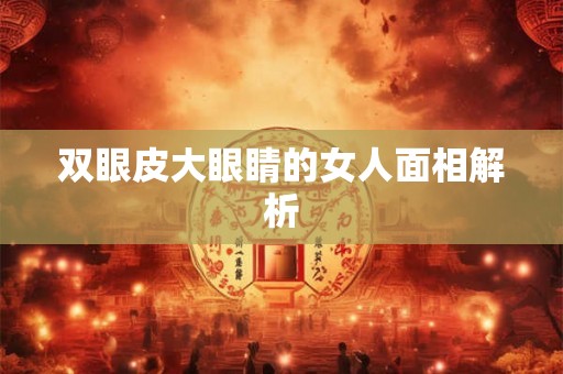 双眼皮大眼睛的女人面相解析