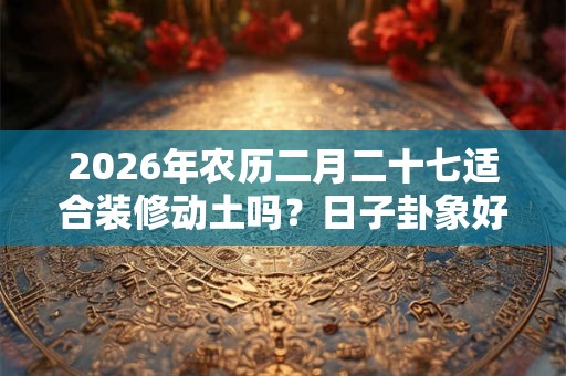 2026年农历二月二十七适合装修动土吗?日子卦象好不好? 2026年农历二月二十七适合装修动土吗?日子卦象好不好?
