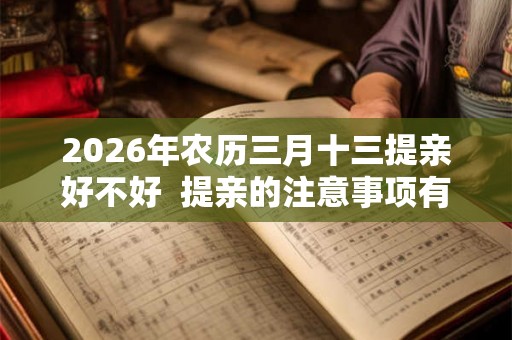 2026年农历三月十三提亲好不好  提亲的注意事项有哪些