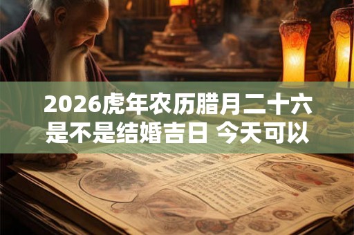2026虎年农历腊月二十六是不是结婚吉日 今天可以迎亲吗