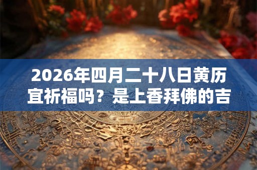 2026年四月二十八日黄历宜祈福吗？是上香拜佛的吉日吗？
