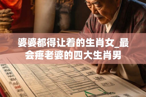 婆婆都得让着的生肖女_最会疼老婆的四大生肖男
