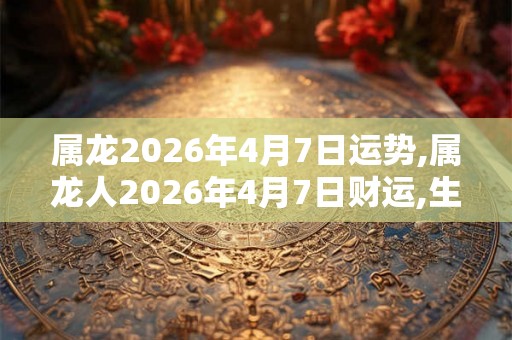 属龙2026年4月7日运势,属龙人2026年4月7日财运,生肖龙2026年4月7日运势 属龙2026年4月7日运势,属龙人2026年4月7日财运,生肖龙2026年4月7日运势