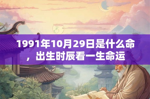1991年10月29日是什么命，出生时辰看一生命运