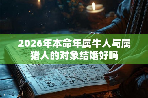 2026年本命年属牛人与属猪人的对象结婚好吗