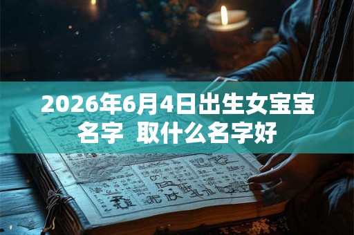 2026年6月4日出生女宝宝名字 取什么名字好 2026年6月4日出生女宝宝名字 取什么名字好