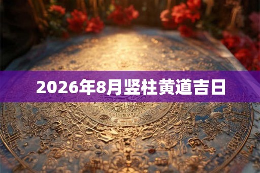 2026年8月竖柱黄道吉日