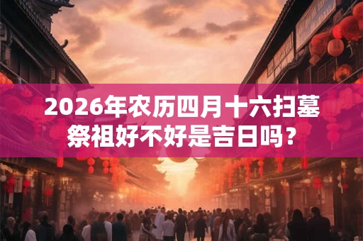2026年农历四月十六扫墓祭祖好不好是吉日吗？
