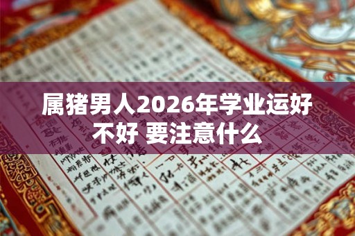 属猪男人2026年学业运好不好 要注意什么