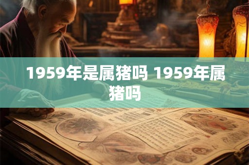 1959年是属猪吗 1959年属猪吗