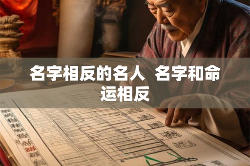 名字相反的名人 名字和命运相反 名字相反的名人 名字和命运相反