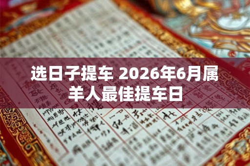 选日子提车 2026年6月属羊人最佳提车日