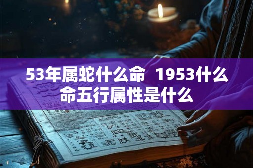 53年属蛇什么命  1953什么命五行属性是什么