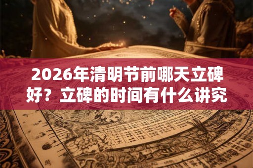 2026年清明节前哪天立碑好？立碑的时间有什么讲究？