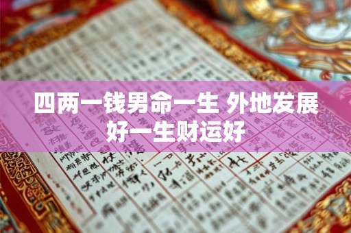 四两一钱男命一生 外地发展好一生财运好
