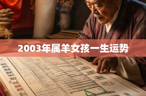 2003年属羊女孩一生运势