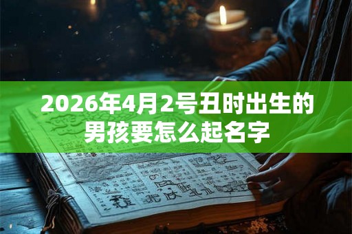 2026年4月2号丑时出生的男孩要怎么起名字 2026年4月2号丑时出生的男孩要怎么起名字