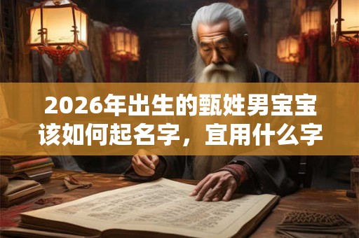 2026年出生的甄姓男宝宝该如何起名字，宜用什么字。