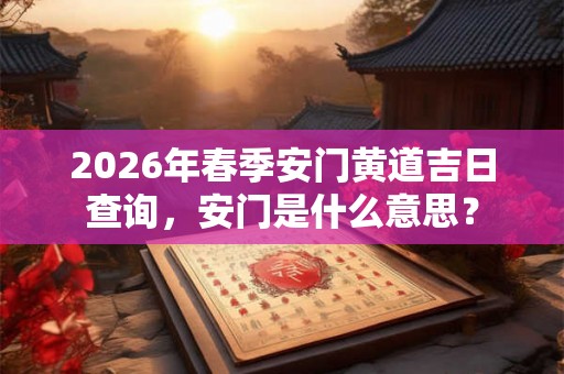2026年春季安门黄道吉日查询，安门是什么意思？