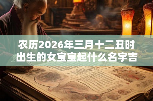 农历2026年三月十二丑时出生的女宝宝起什么名字吉祥，五行属什么