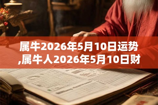 属牛2026年5月10日运势,属牛人2026年5月10日财运,生肖牛2026年5月10日运势