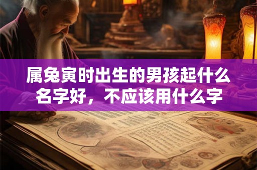 属兔寅时出生的男孩起什么名字好,不应该用什么字 属兔寅时出生的男孩起什么名字好,不应该用什么字