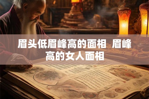 眉头低眉峰高的面相  眉峰高的女人面相