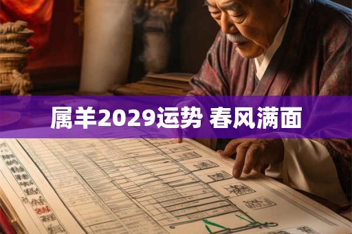 属羊2029运势 春风满面