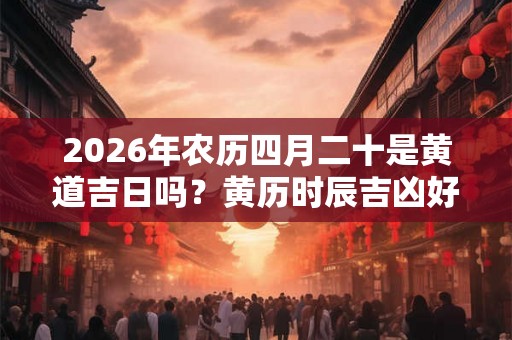 2026年农历四月二十是黄道吉日吗？黄历时辰吉凶好不好？