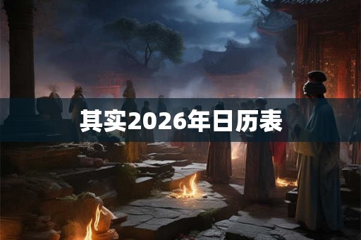 其实2026年日历表