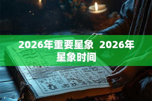 2026年重要星象  2026年星象时间