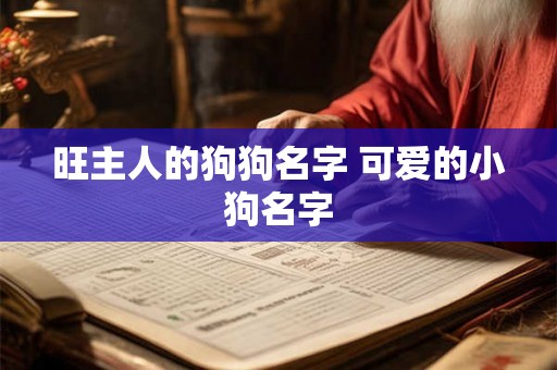 旺主人的狗狗名字 可爱的小狗名字