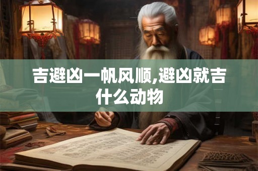 吉避凶一帆风顺,避凶就吉什么动物