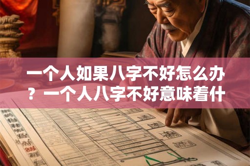 一个人如果八字不好怎么办？一个人八字不好意味着什么？