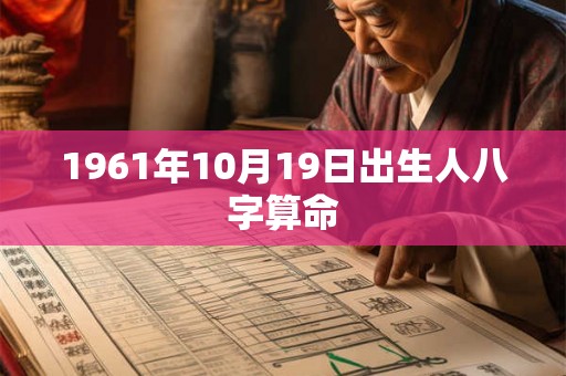 1961年10月19日出生人八字算命