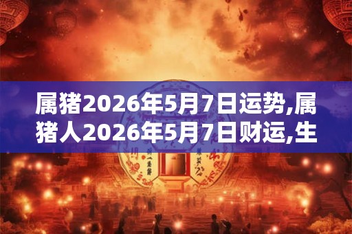属猪2026年5月7日运势,属猪人2026年5月7日财运,生肖猪2026年5月7日运势 属猪2026年5月7日运势,属猪人2026年5月7日财运,生肖猪2026年5月7日运势
