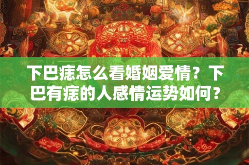 下巴痣怎么看婚姻爱情？下巴有痣的人感情运势如何？