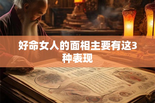 好命女人的面相主要有这3种表现