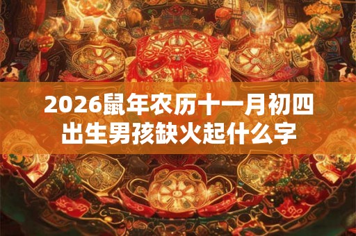 2026鼠年农历十一月初四出生男孩缺火起什么字 2026鼠年农历十一月初四出生男孩缺火起什么字