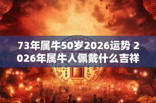 73年属牛50岁2026运势 2026年属牛人佩戴什么吉祥物