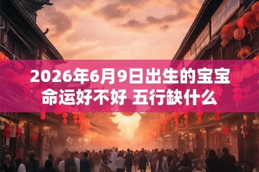 2026年6月9日出生的宝宝命运好不好 五行缺什么