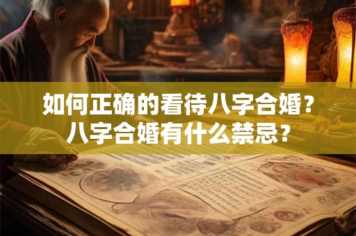 如何正确的看待八字合婚？八字合婚有什么禁忌？